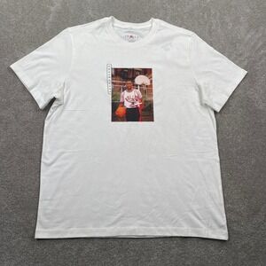 Jordan Mens Graphic T Shirt Michael Jordan Basketball Photo Print White XL